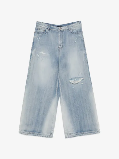 Juun.J distressed wide-leg jeans
