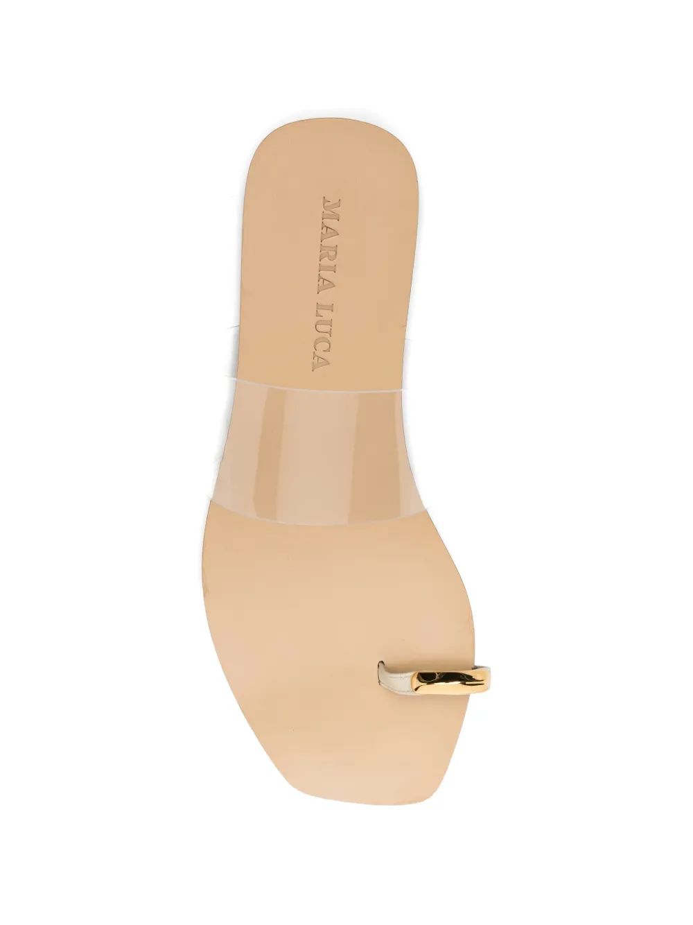 MARIA LUCA transparent-strap toe-ring sandals Wit