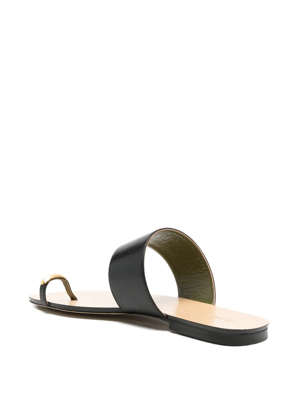 MARIA LUCA toe-ring leather sandals Zwart