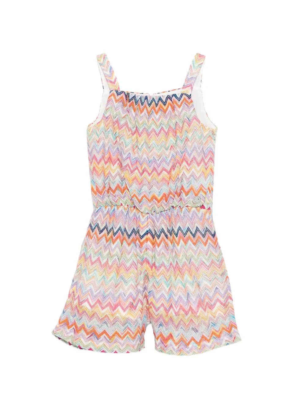 Missoni Kids zigzag sleeveless jumpsuit - Nude