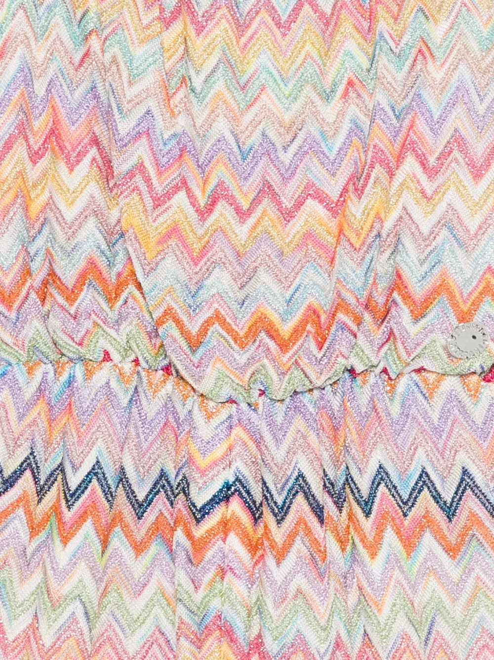 Missoni Kids Mouwloze jumpsuit met zigzagpatroon Beige