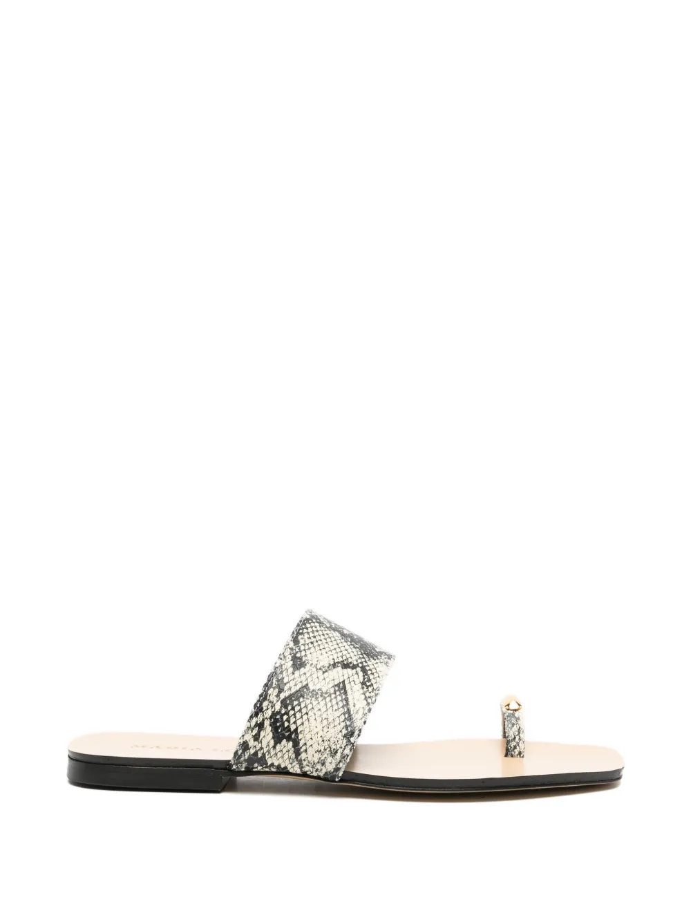 Maria Luca Toe-ring Sandals In Black