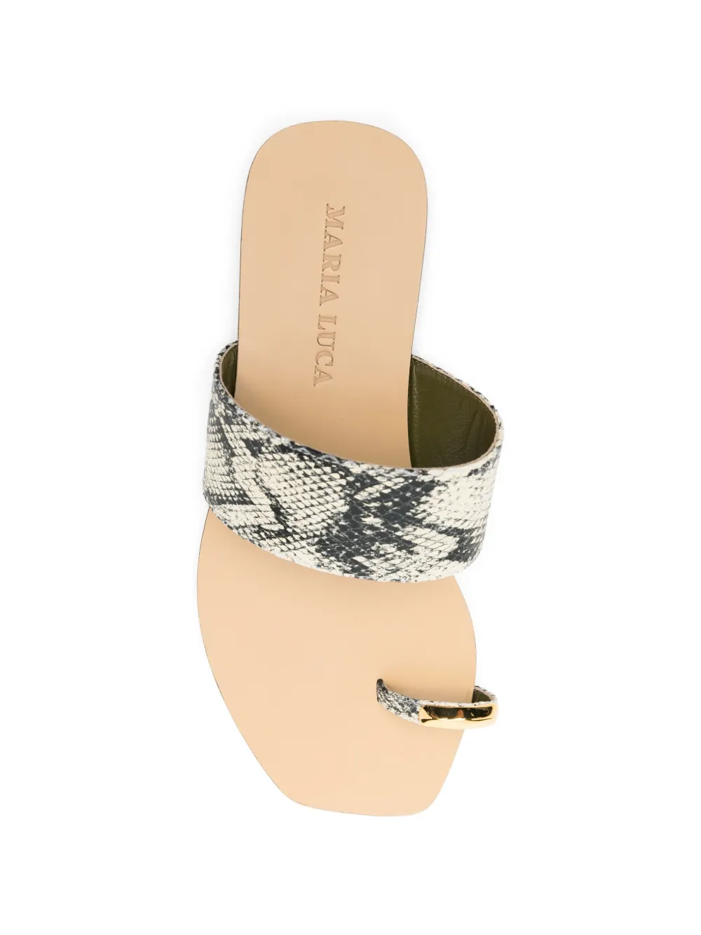 MARIA LUCA toe-ring sandals Zwart