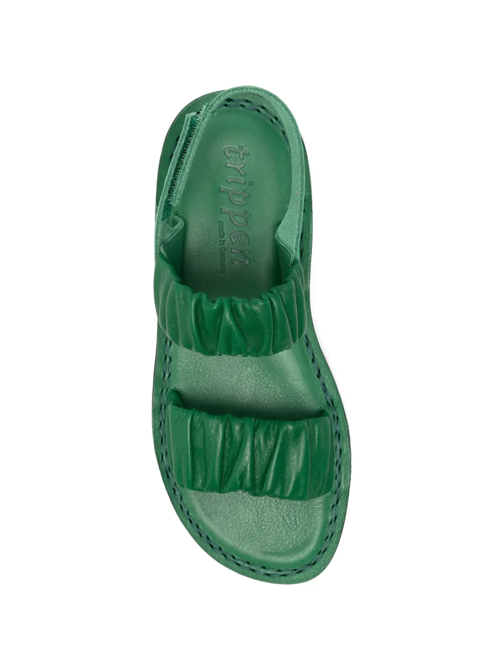 Trippen ruffled sandals Groen