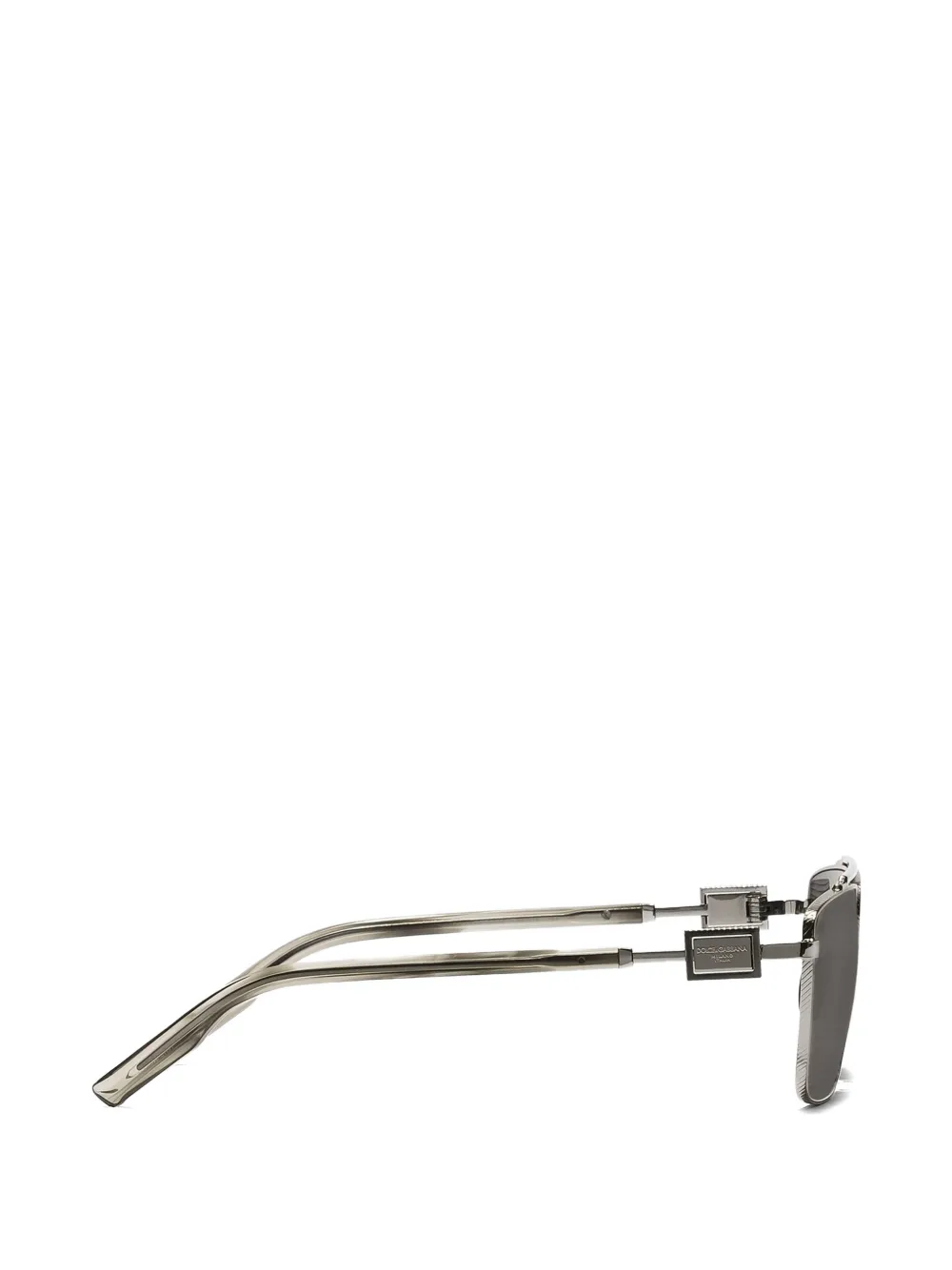 Dolce & Gabbana Eyewear Zonnebril met metalen plakkaat Zilver