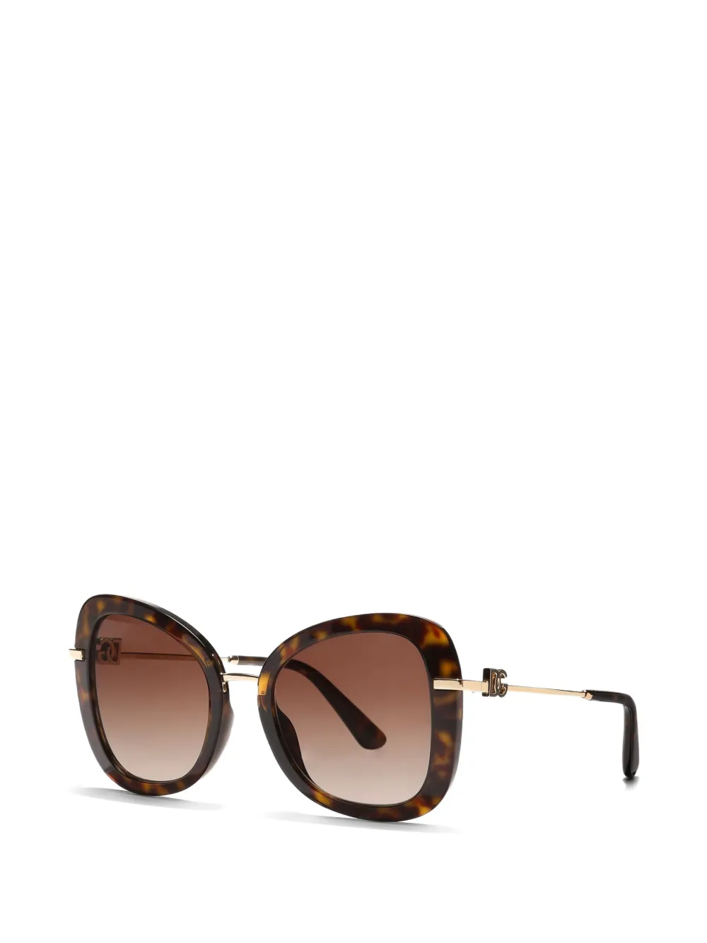 Dolce & Gabbana Eyewear Zonnebril met oversized montuur Bruin