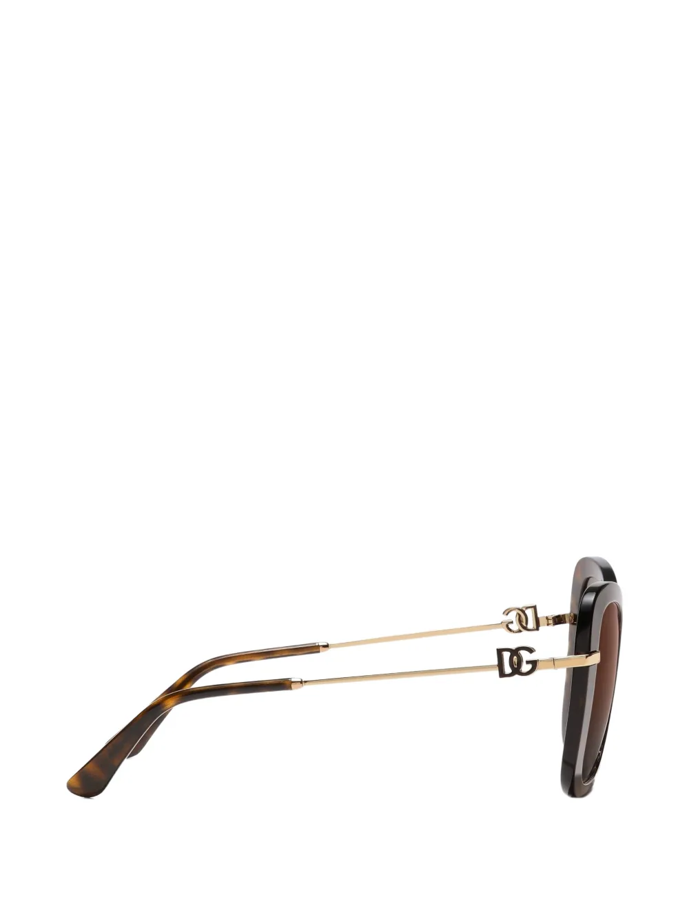Dolce & Gabbana Eyewear Zonnebril met oversized montuur Bruin