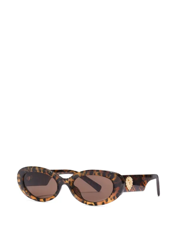 Dolce & Gabbana Eyewear Devotion サングラス | ブラウン | FARFETCH JP