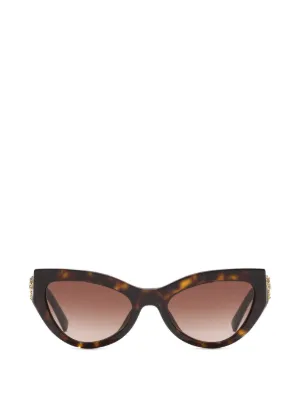 Dolce & Gabbana Eyewear ロゴ サングラス | ブラウン | FARFETCH JP