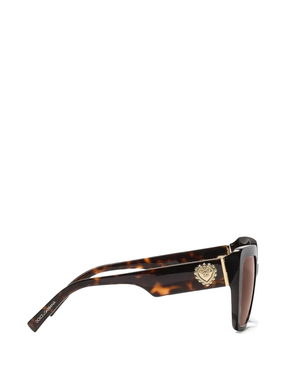Dolce & Gabbana Eyewear Devotion zonnebril met vierkant montuur Bruin