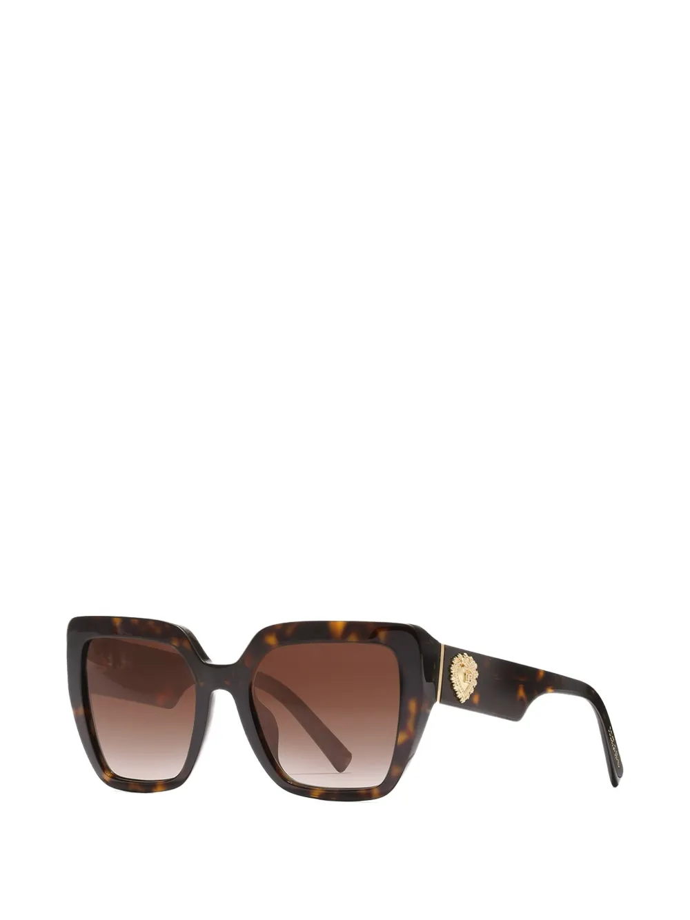 Dolce & Gabbana Eyewear Devotion zonnebril met vierkant montuur Bruin