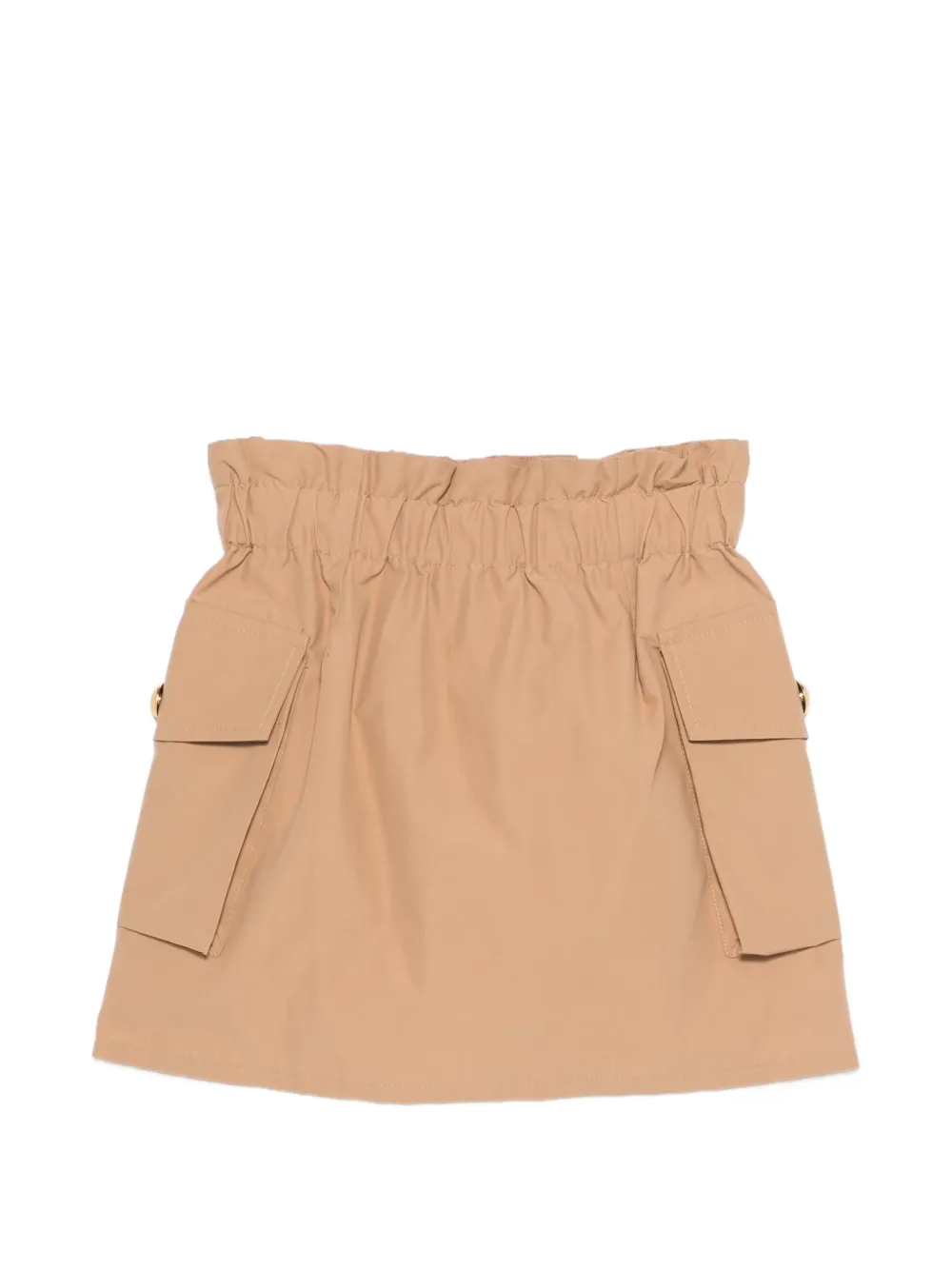  Balmain Kids Flap-pocket Mini Skirt - Neutrals 
