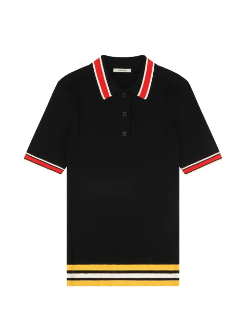 ENTIRE STUDIOS striped ribbed polo shirt