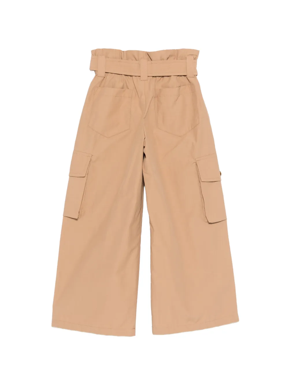 Balmain Kids Broek met klepzak en ceintuur Bruin