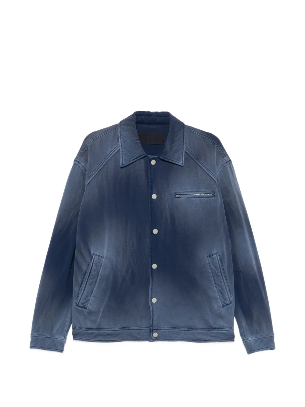 Juun.J faded-effect panelled jacket - Blu