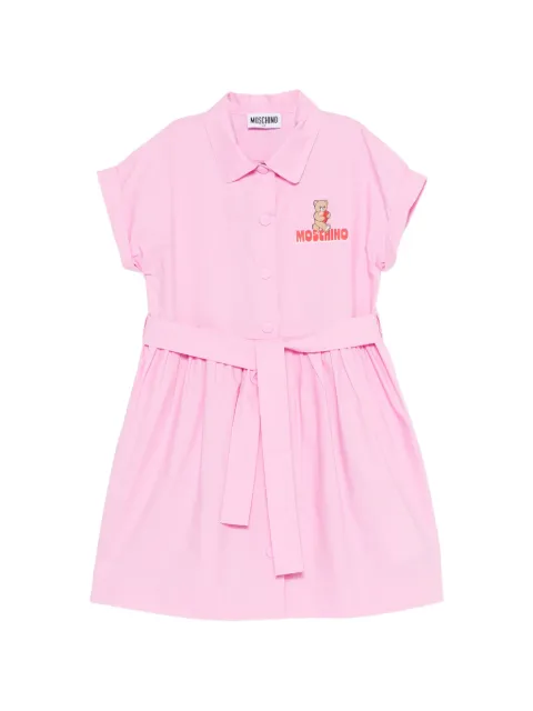 Moschino Kids vestido con cinturón y estampado de osos
