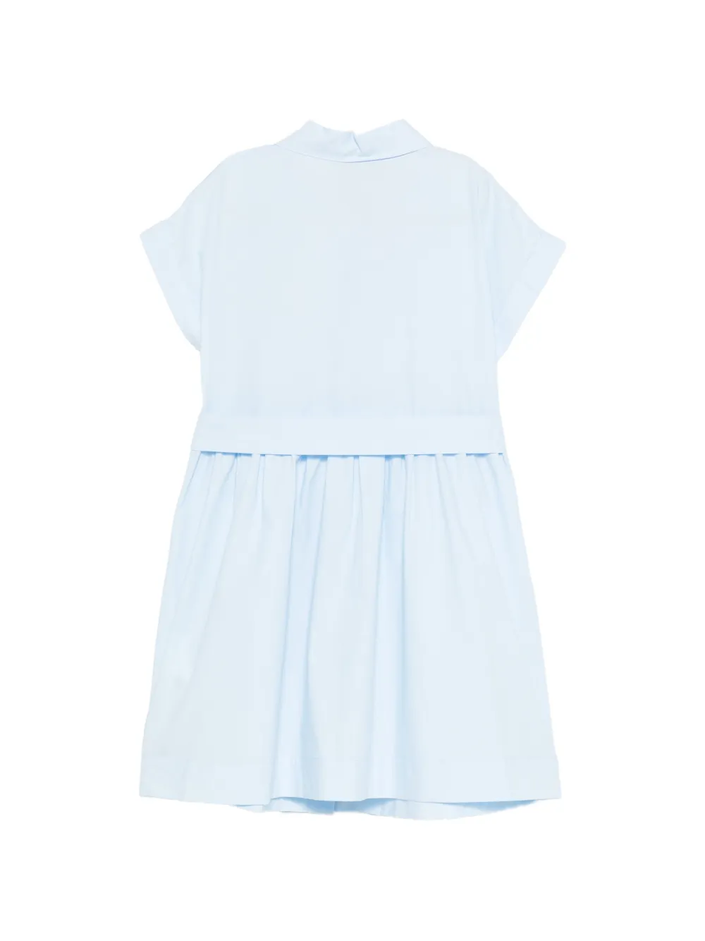 Moschino Kids Jurk met ceintuur en beerprint Blauw