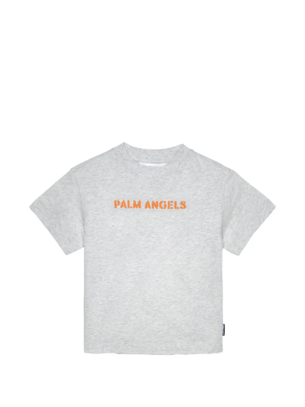 Palm Angels Kids orange logo t-shirt - Grigio