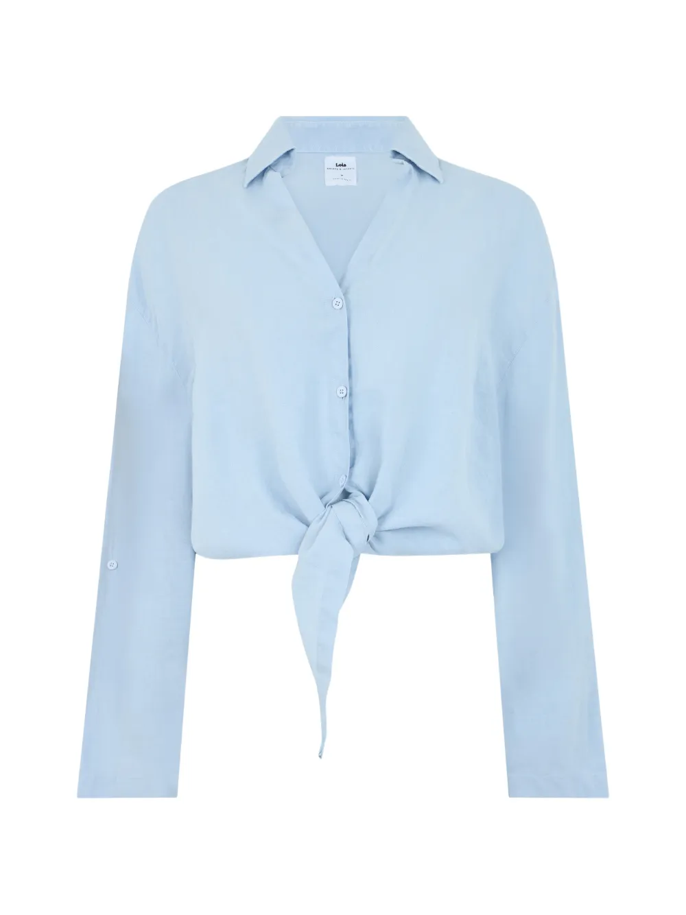 LOIS JEANS tie front blouse - Blu
