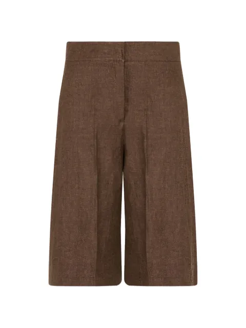 slowear pressed-crease wide-leg shorts