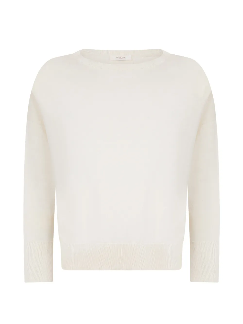 slowear drop-shoulder fine-knit sweater - Toni neutri