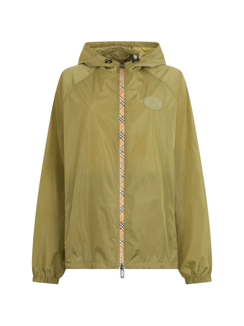 Burberry adjustable hood zip jacket - Grün