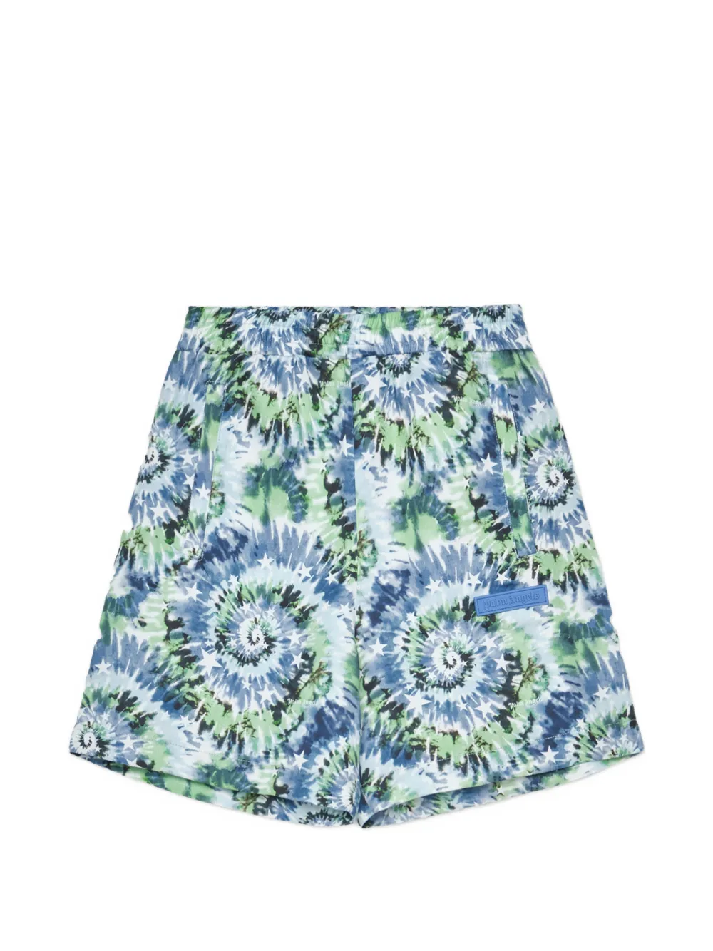 Palm Angels Kids star tie-dye shorts - Blu