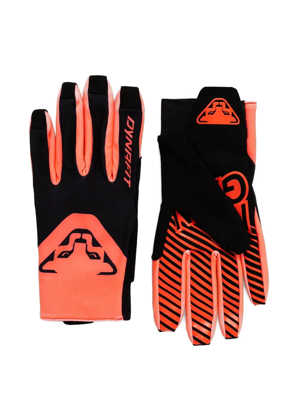 DYNAFIT DNA logo-print striped gloves - Schwarz