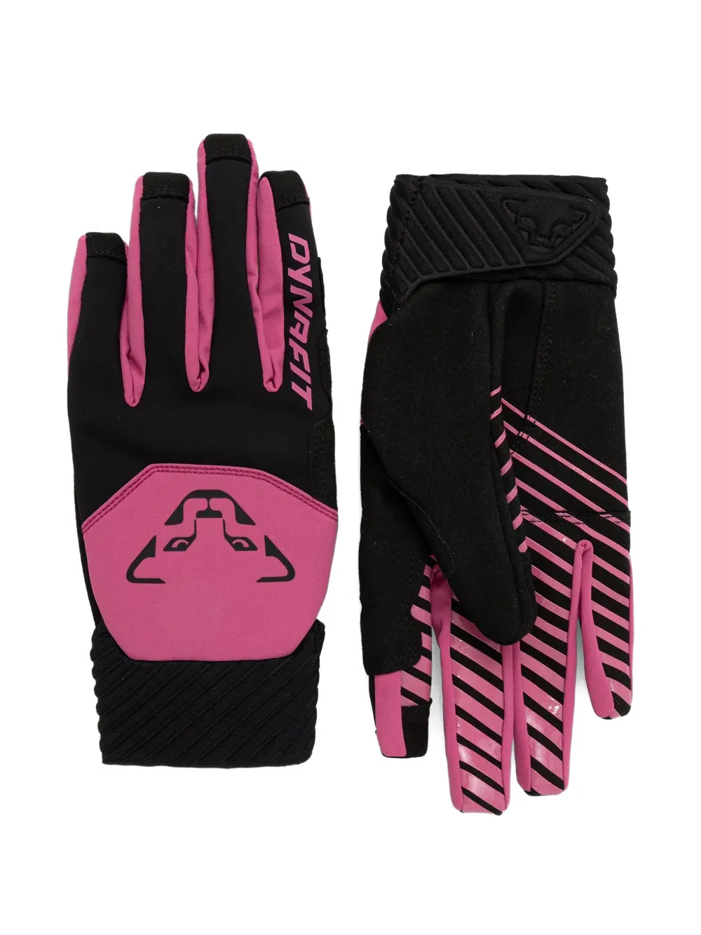 Dynafit Dna Logo-print Panelled Gloves In Black