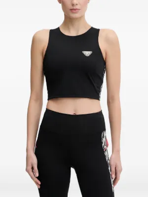 Sporty & Rich Bold Health Sports Bra | Black | FARFETCH RO
