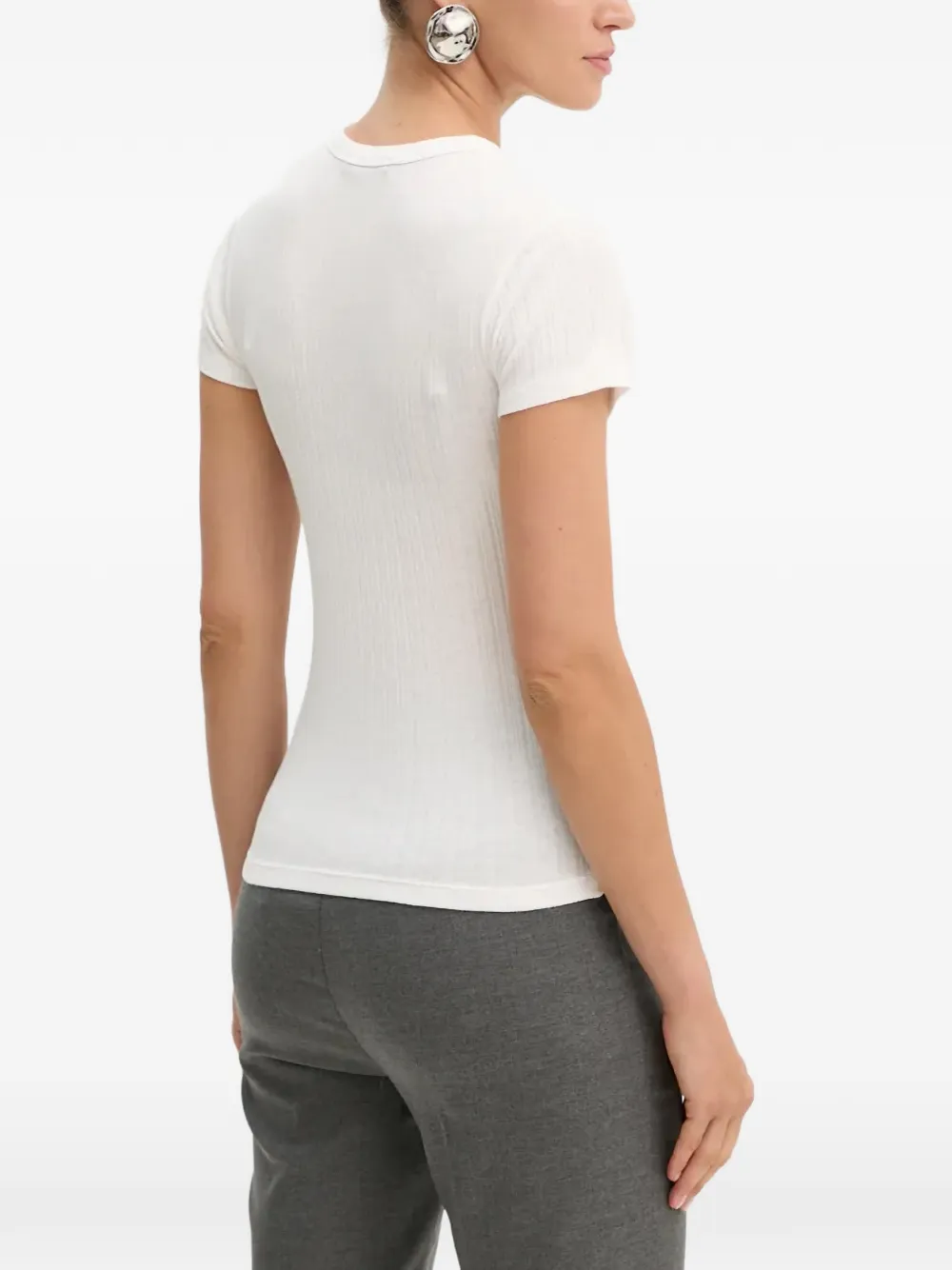 Drykorn Geribbeld T-shirt Beige