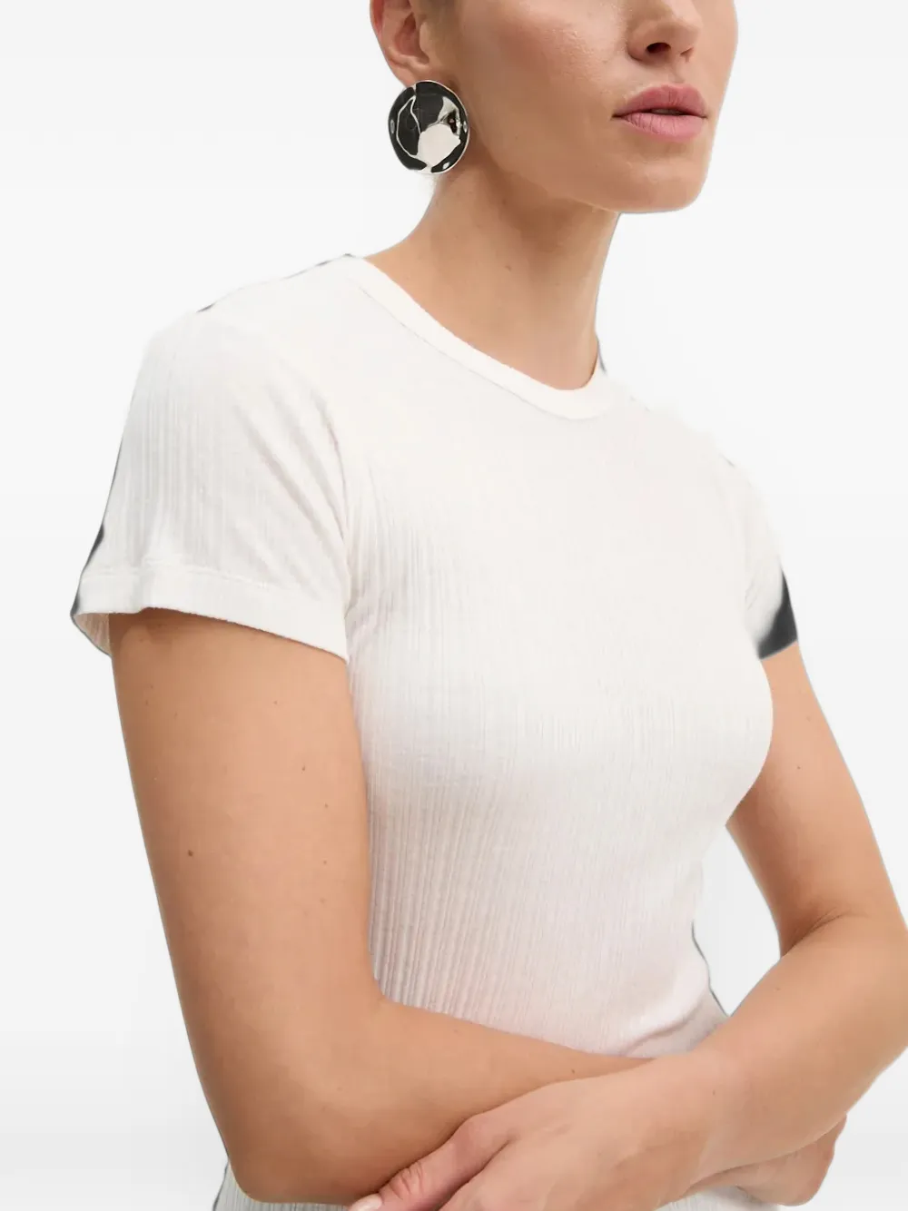 Drykorn Geribbeld T-shirt Beige