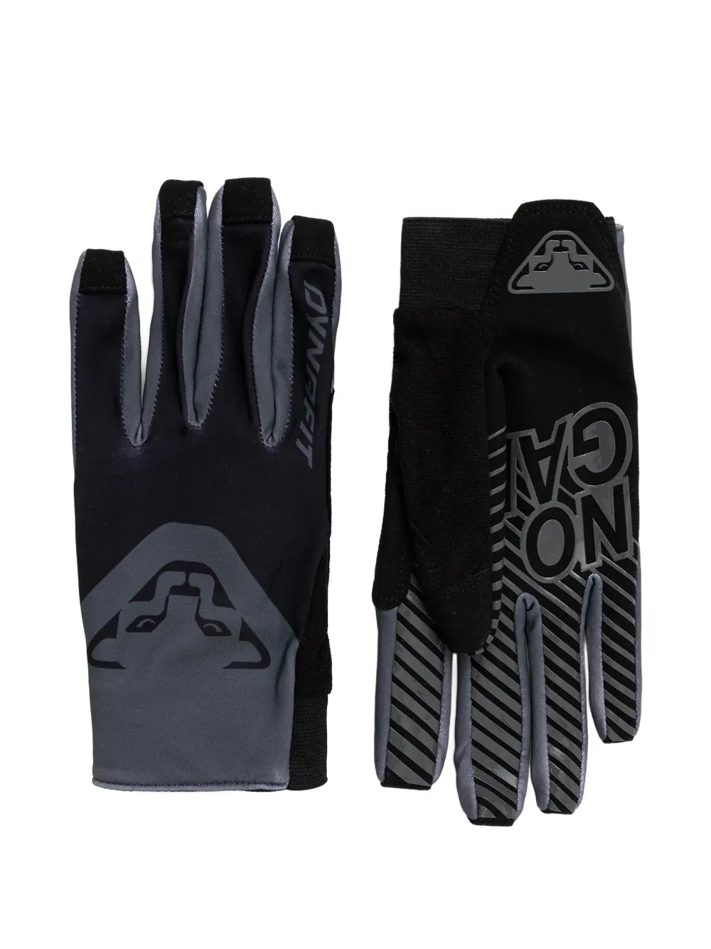 Dynafit Dna Logo-print Panelled Gloves In Black
