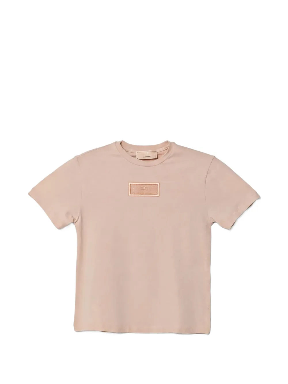Elisabetta Franchi La Mia Bambina logo-patch T-shirt - Toni neutri