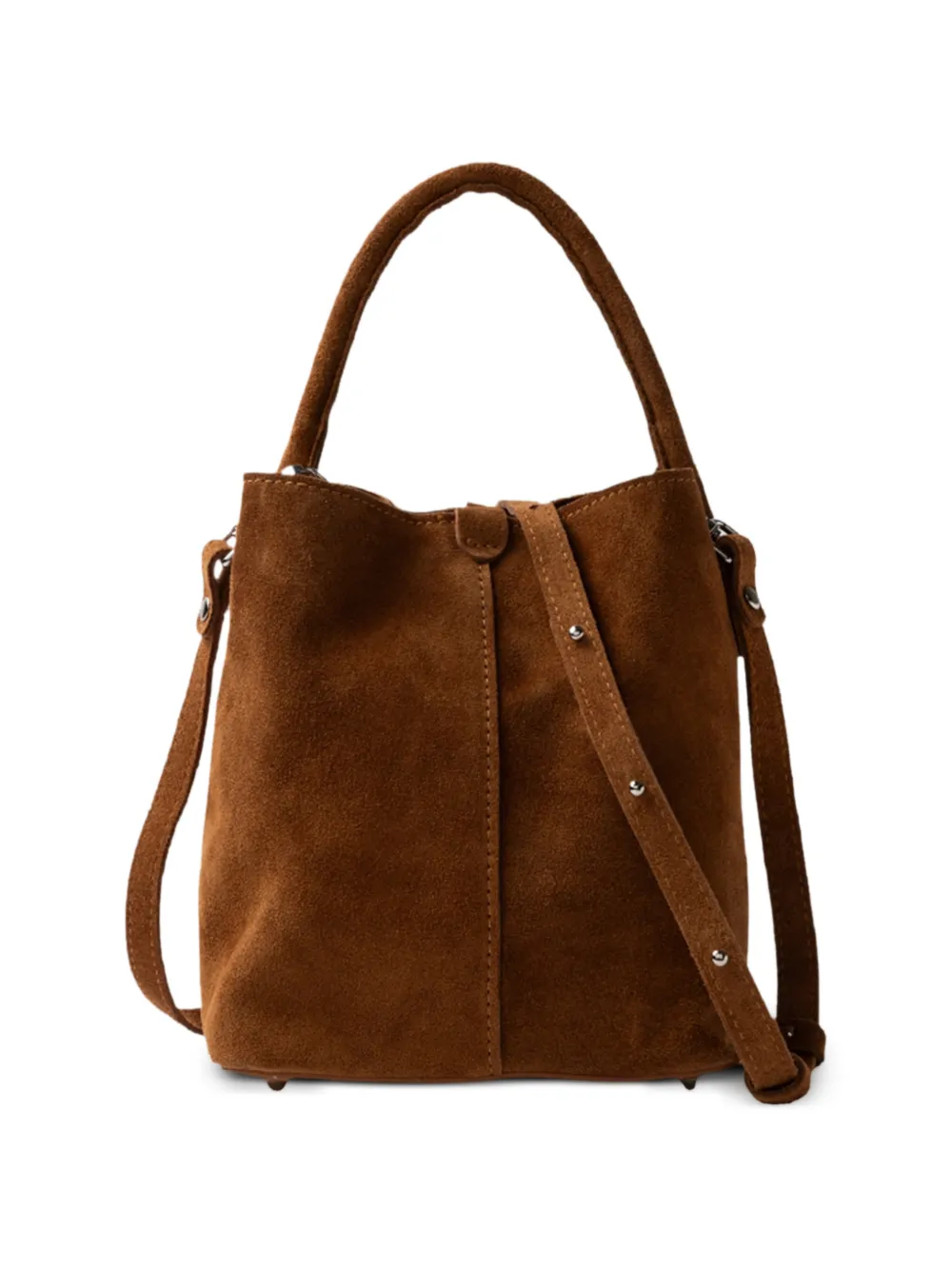  D.a.t.e. Charm Leather Shoulder Bag - Brown 
