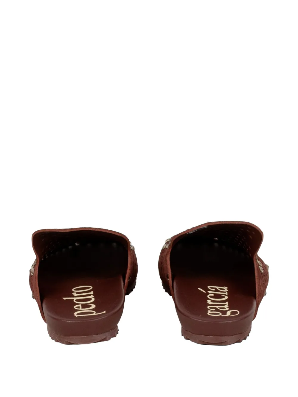 Pedro Garcia pierced studded mules Bruin