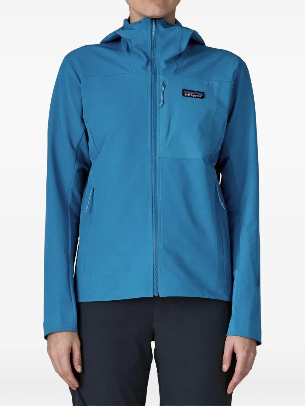 Patagonia Hoodie met opgestikte zak Blauw