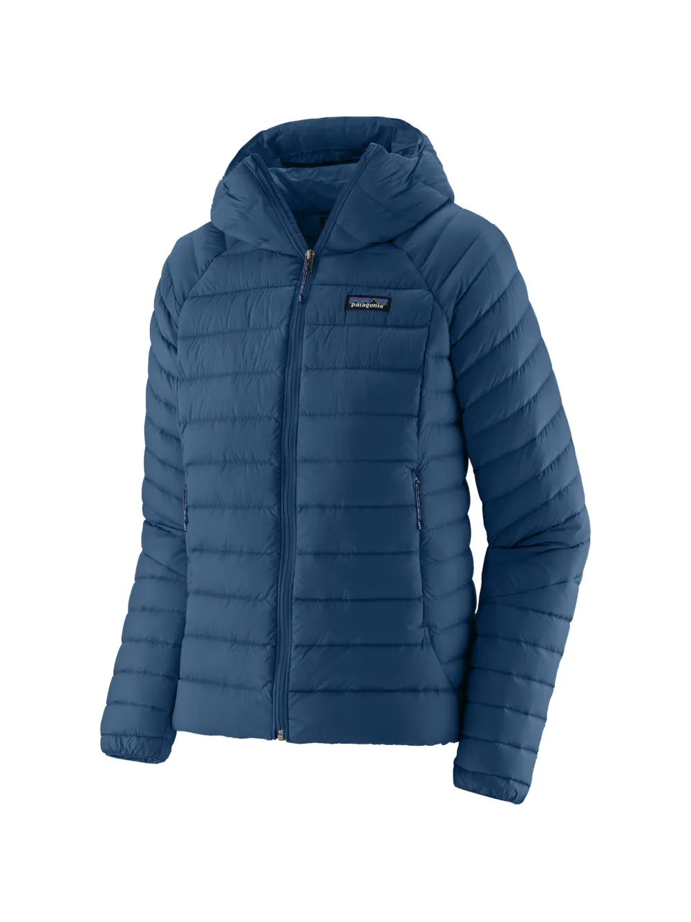 Patagonia hooded quilted jacket - Blu