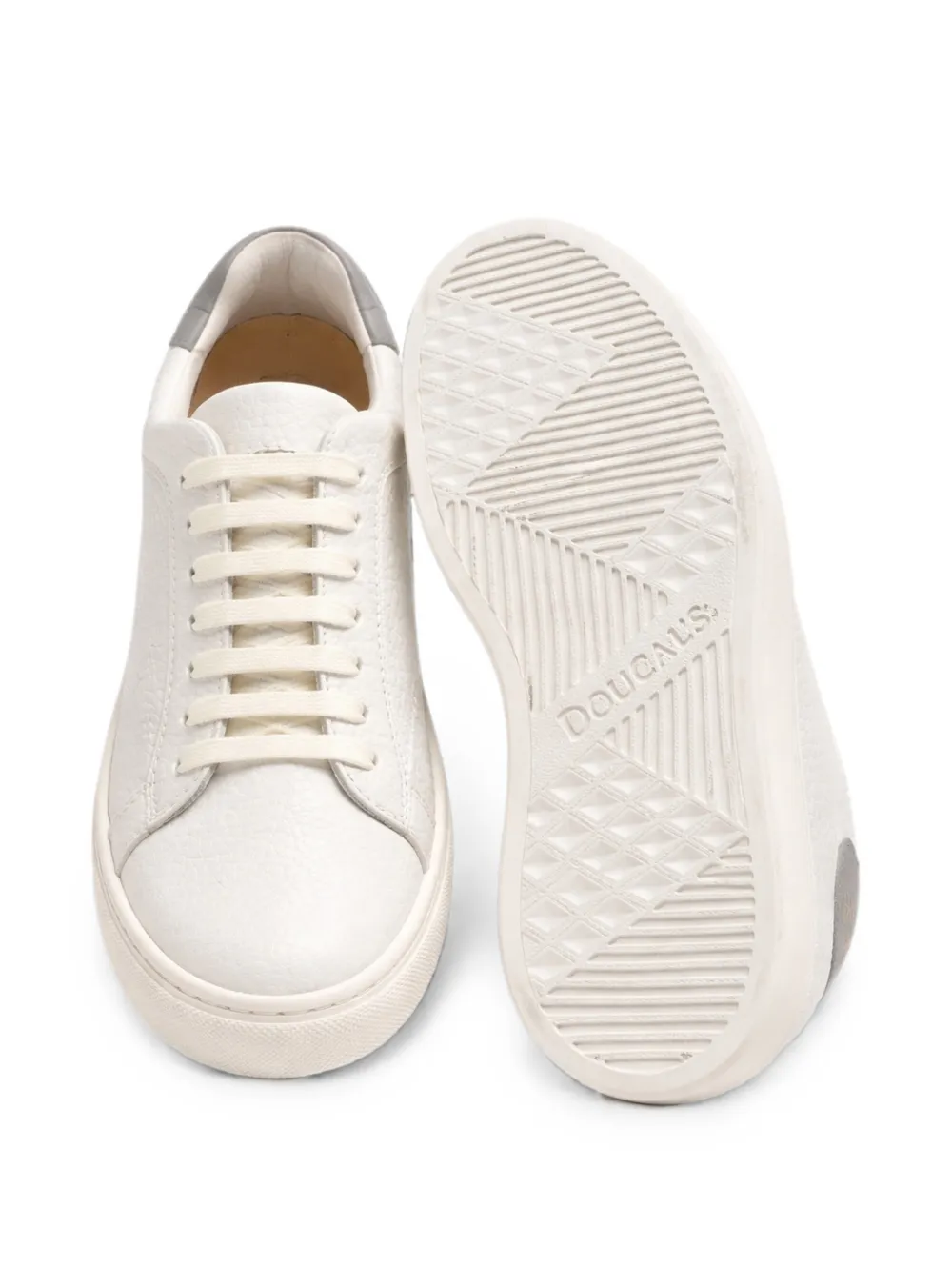 Doucal's lace-up leather sneakers Wit