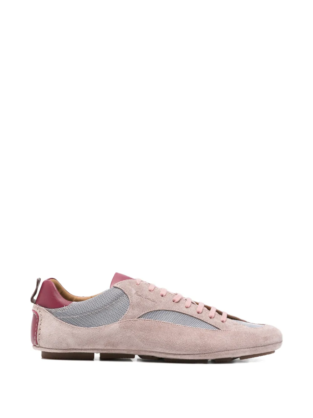 Paul Smith suede panelled leather sneakers - Rosa