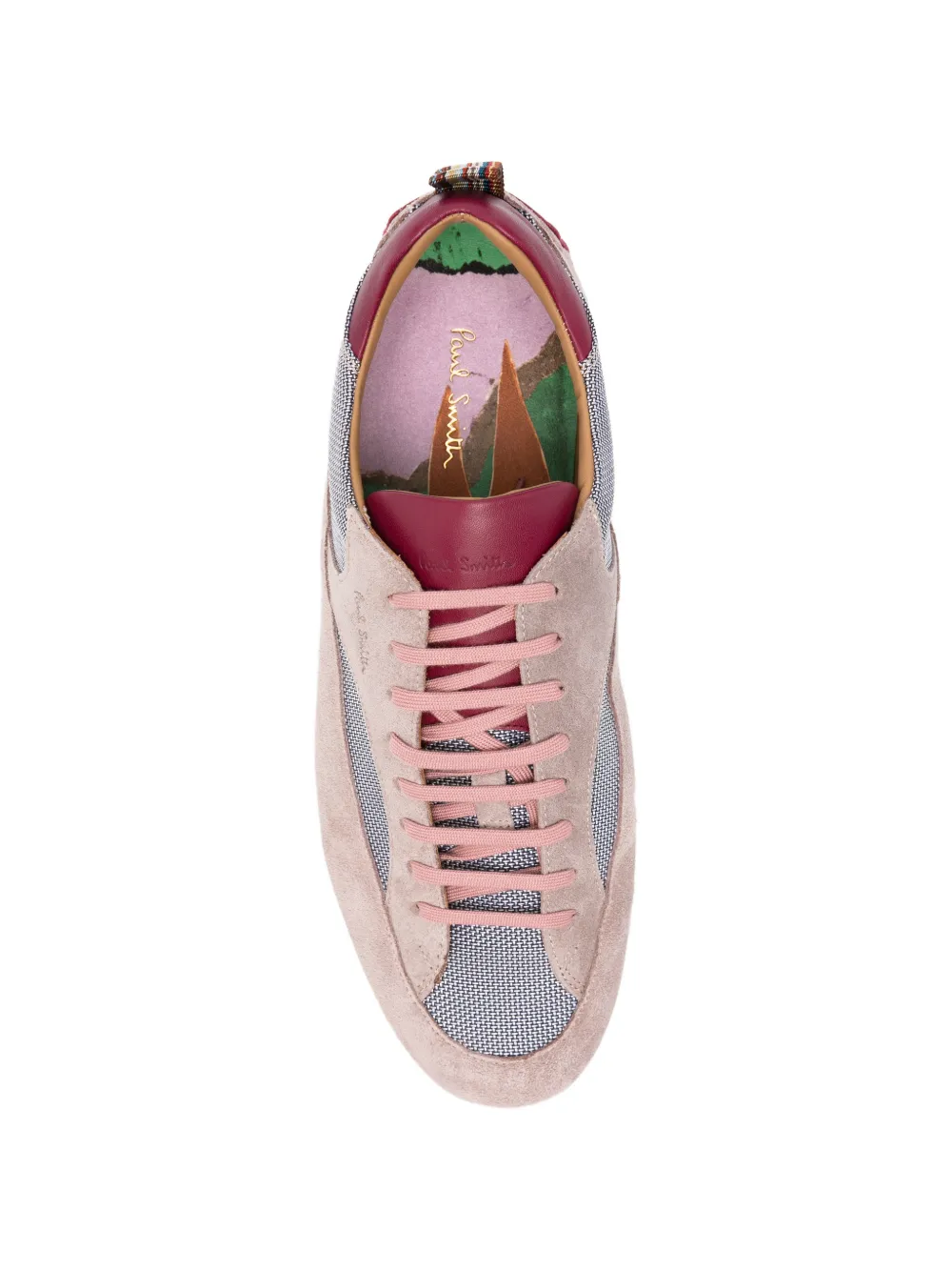 Paul Smith Suède leren sneakers met vlakken Roze