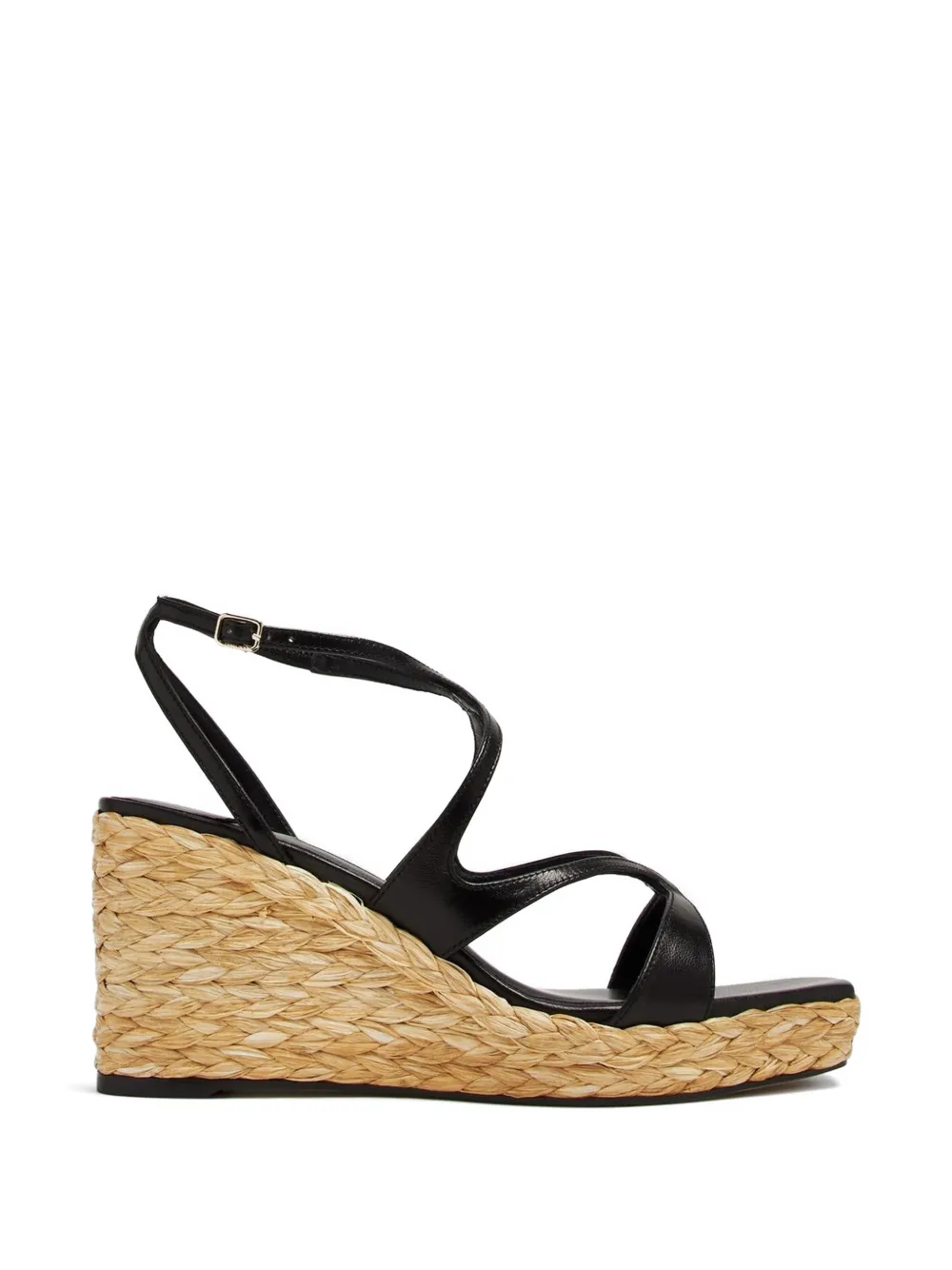 Jimmy Choo raffia leather heels Zwart