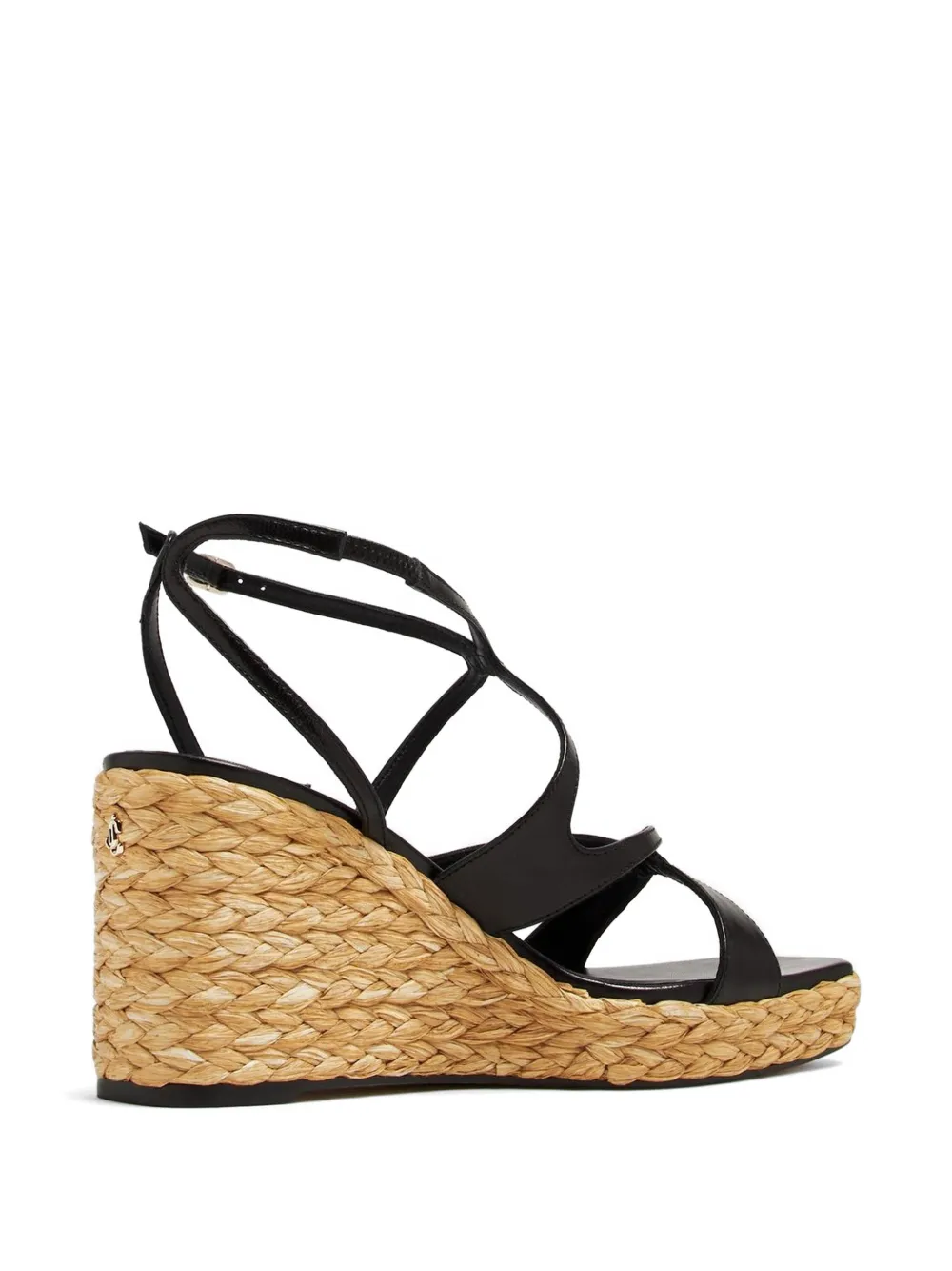 Jimmy Choo raffia leather heels Zwart
