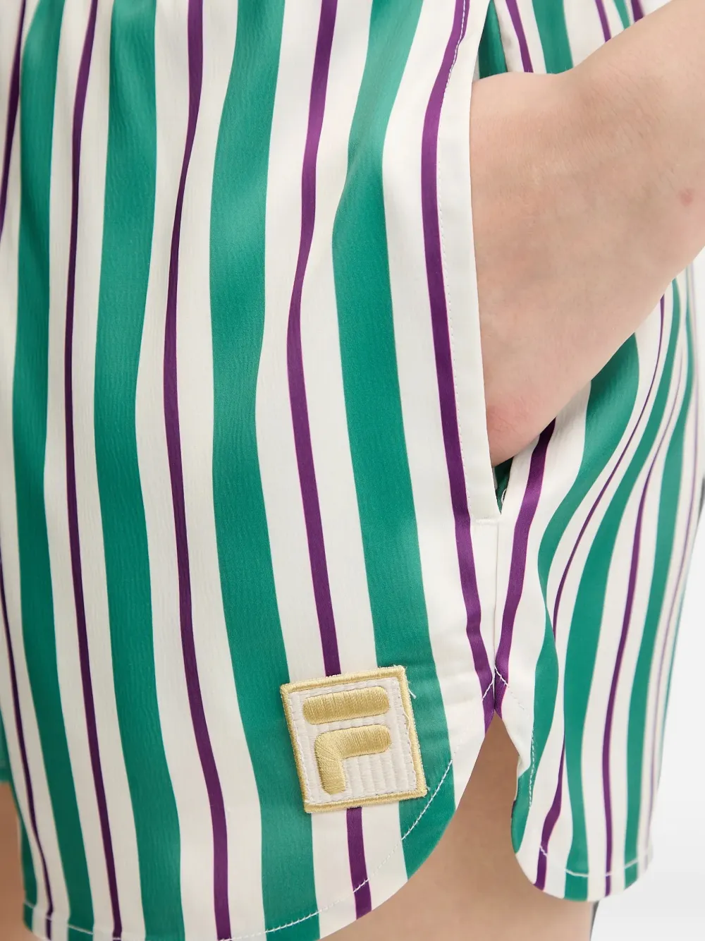Fila Lassance vertical-stripe drawstring shorts Wit