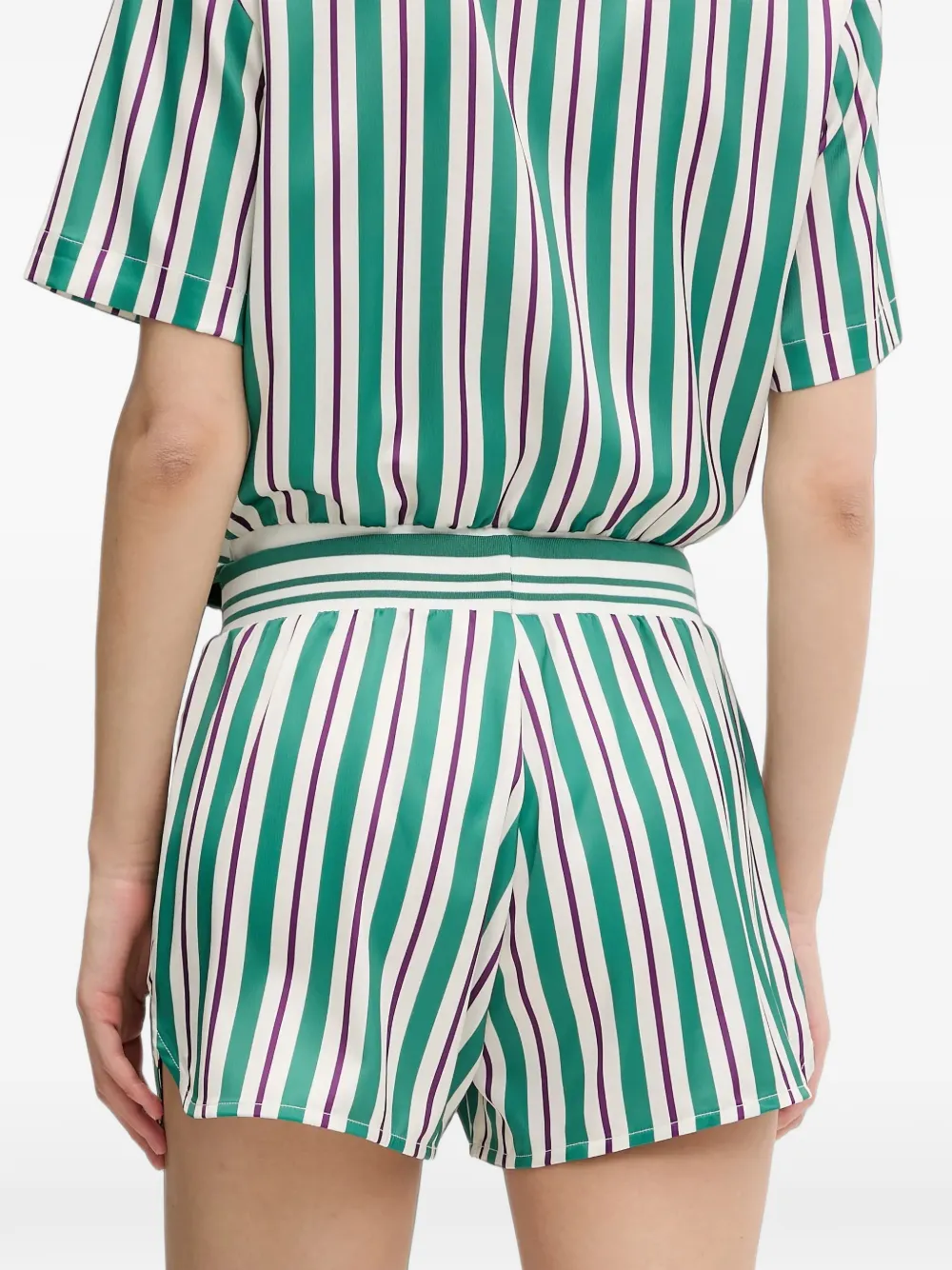 Fila Lassance vertical-stripe drawstring shorts Wit