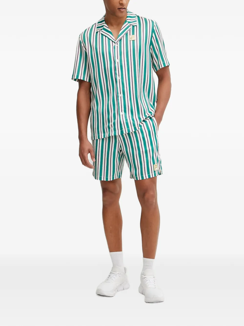 Fila Lastro striped patch shirt Groen