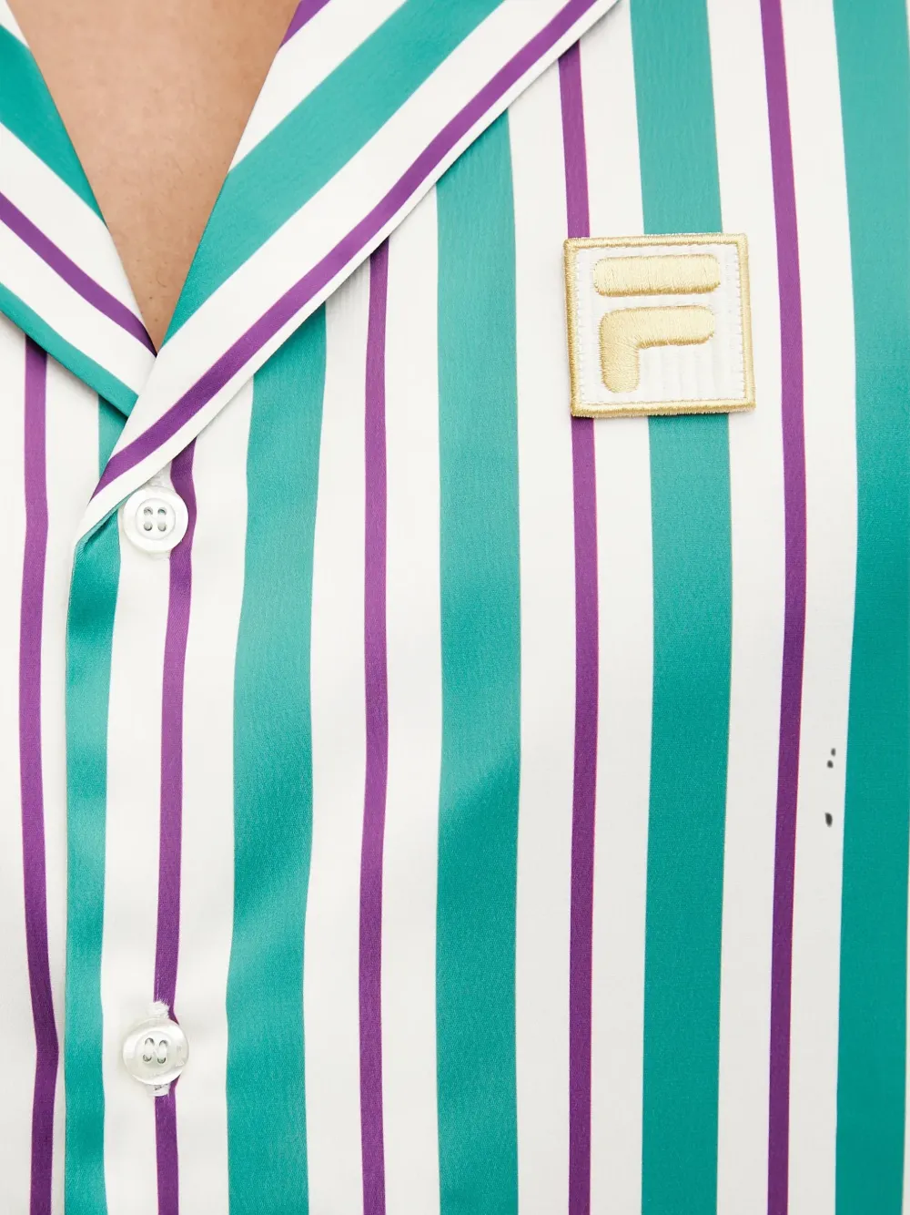 Fila Lastro striped patch shirt Groen