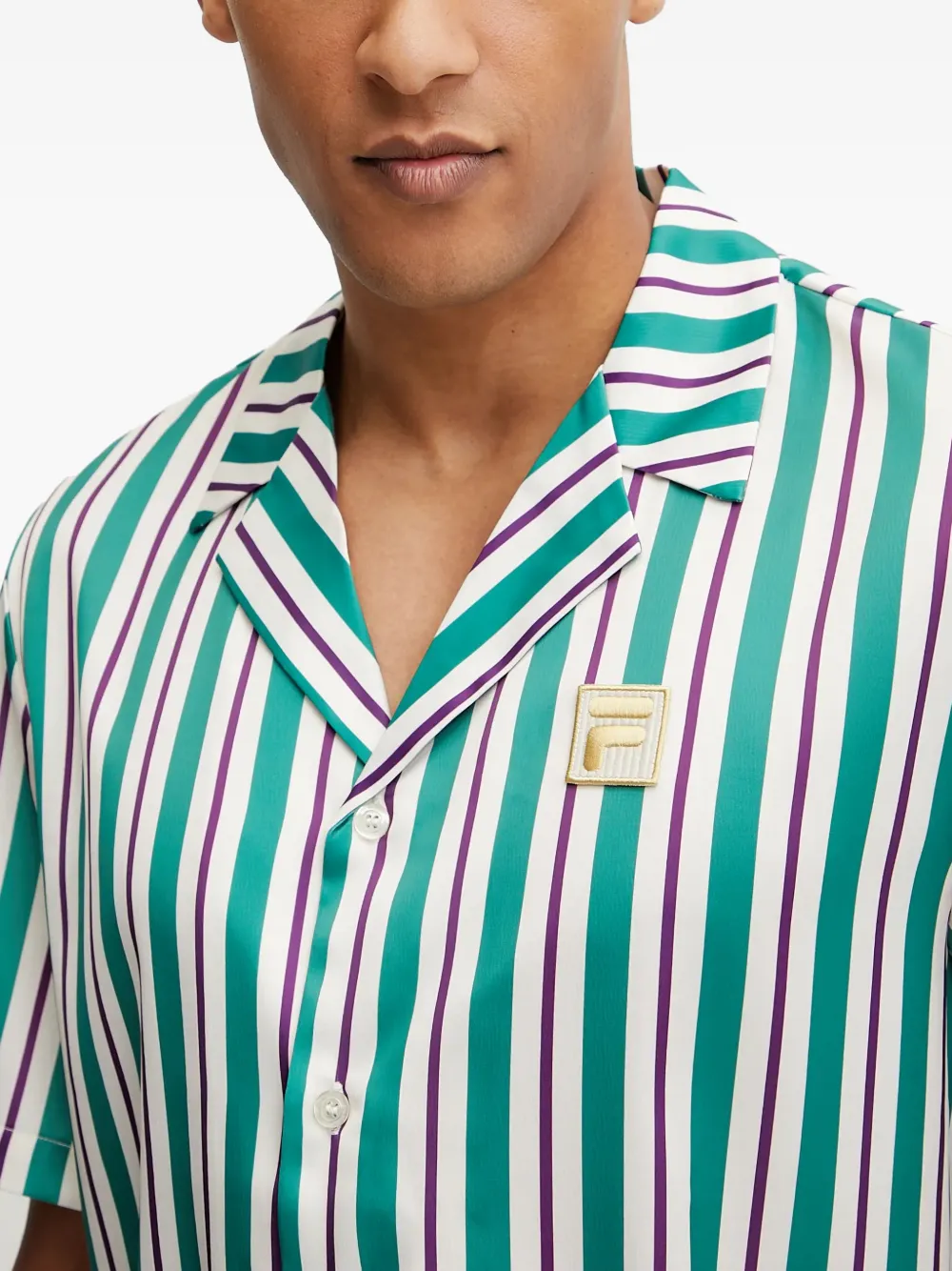 Fila Lastro striped patch shirt Groen