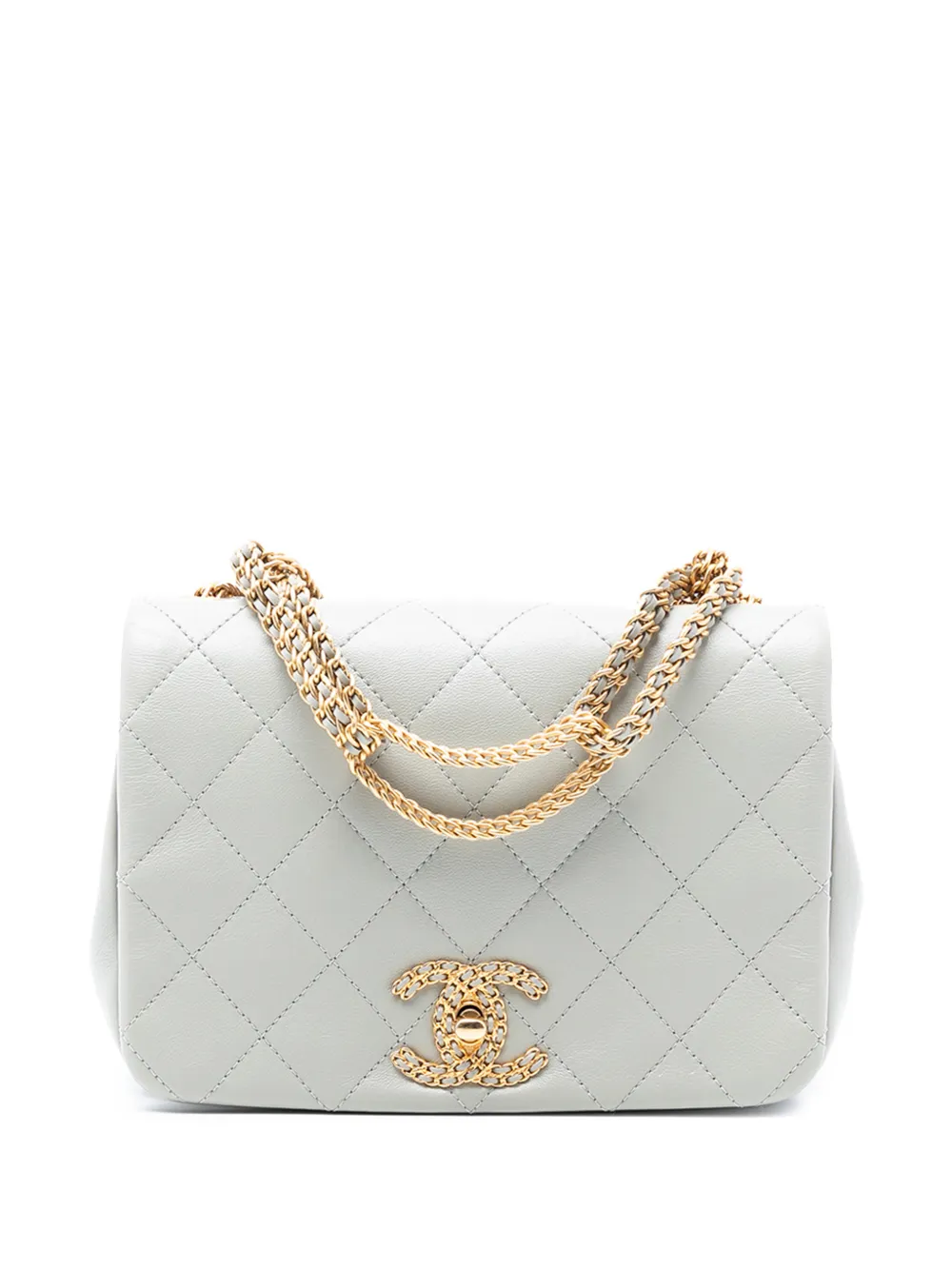 CHANEL Pre-Owned 2021-2026 Small Quilted Lambskin On And On Chain Flap shoulder bag - Bianco
