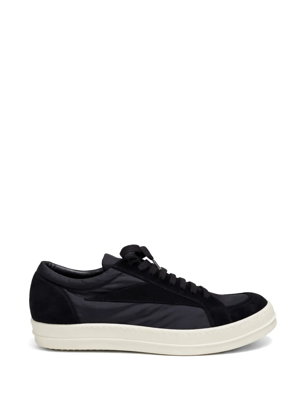 Rick Owens panelled low-top sneakers Zwart